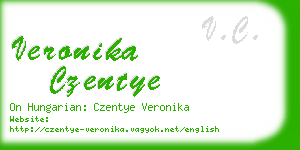 veronika czentye business card